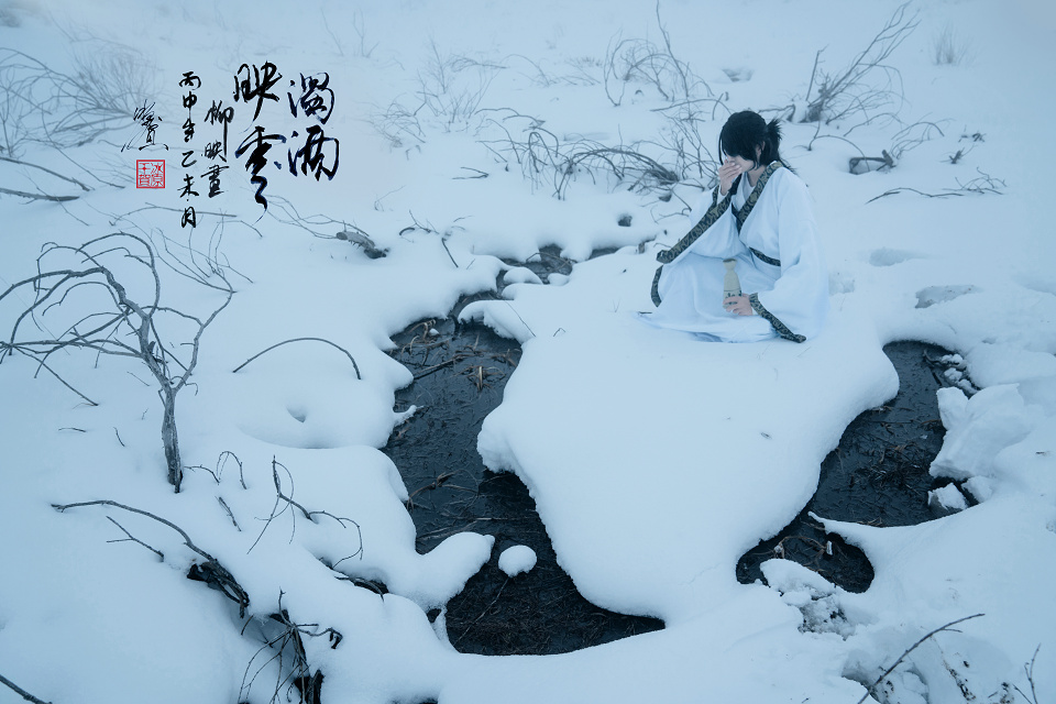 浊酒映雪见冰原