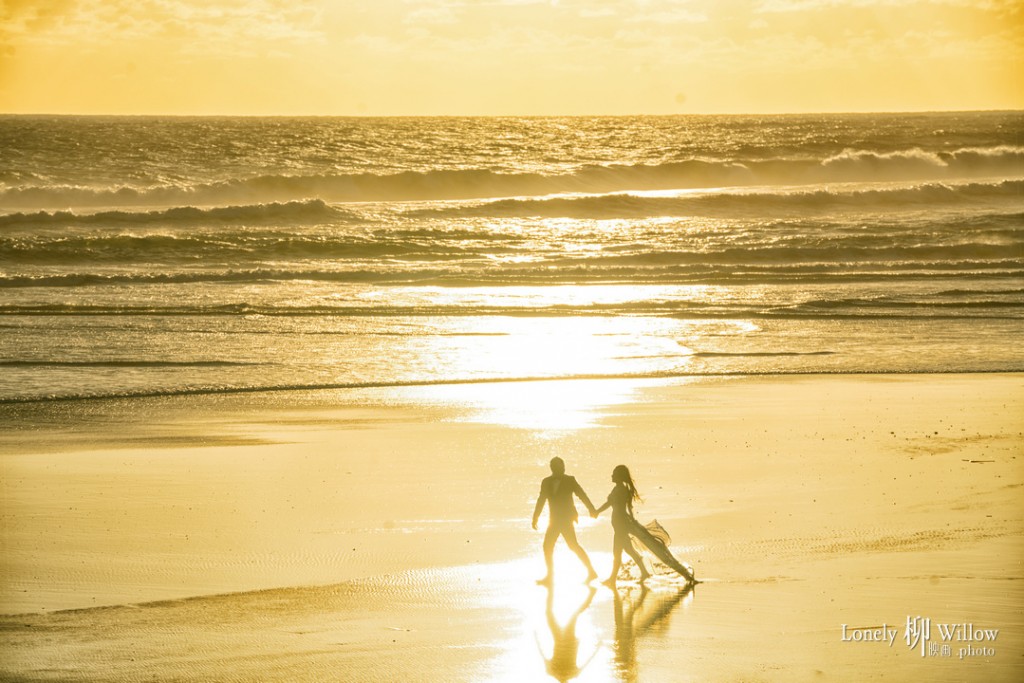 深秋和海边夕阳