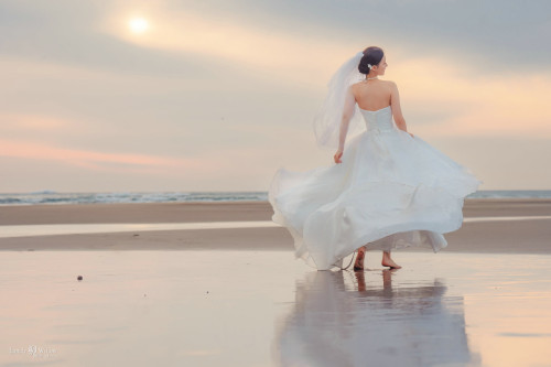 落日海滩的精灵