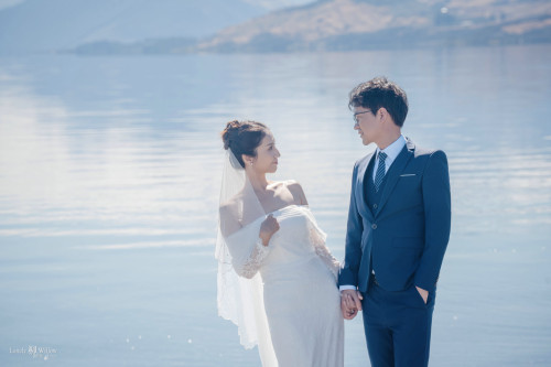 蓝色的倒影湖 皇后镇-格林诺基