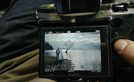 真实蓝冰川相机屏幕拍摄